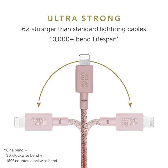 Native Union Belt Cable XL - 10ft Ultra-Strong Reinforced Durable USB-C to Light - Picture 5 of 9